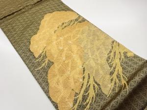 松模様織出し袋帯